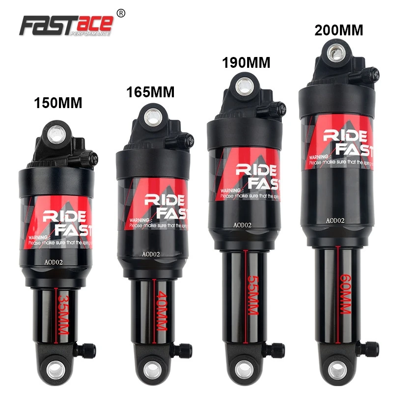 

FASTACE Mountain Bike Dual Air Suspension Shock Absorber 55mm Travel Folding Bicycle MTB Air Spring Rear Shock Absorber 190mm