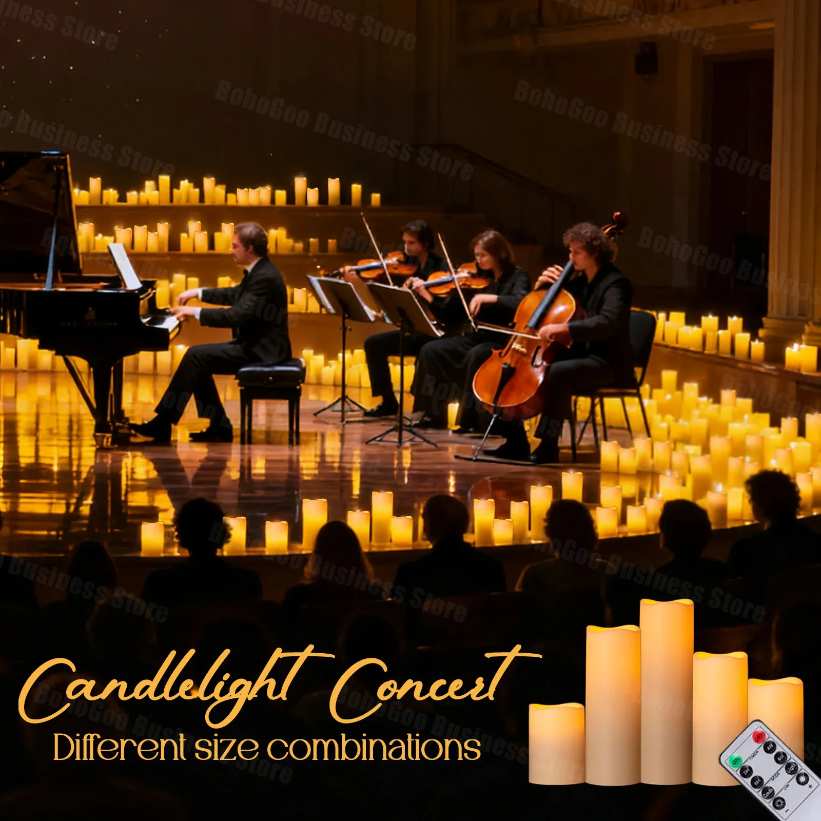 12-180Pcs LED Flameless Candles with Remote Control Set Wedding Decor Battery Powered Fireplaces 2' 3/4/5/6' Sizes Velas Decorat