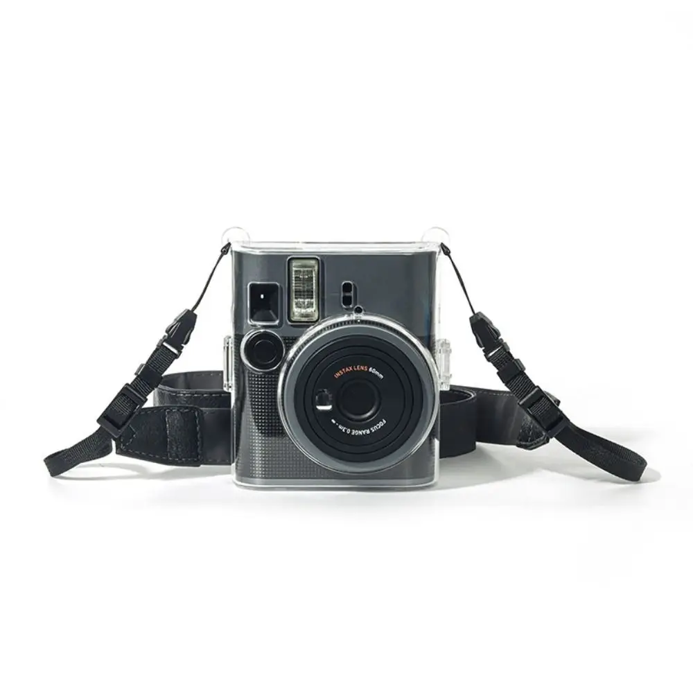 Transparent Instant Camera Cover with Shoulder Strap Anti Scratch Storage Case Crystal Shockproof for Fujifilm Instax Mini 41
