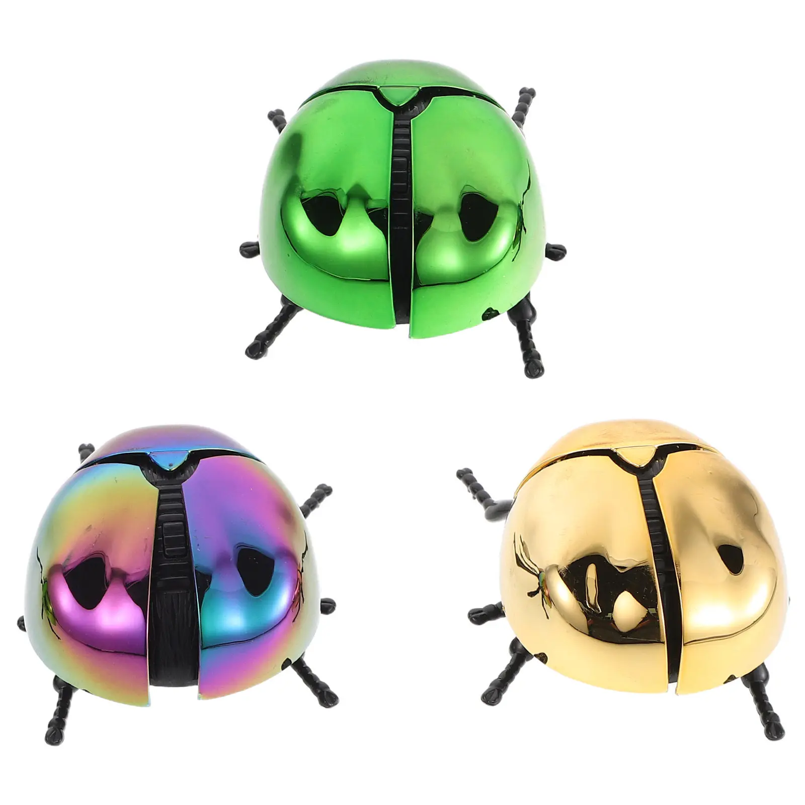 

3Pcs Realistic Wind-Up Beetle Plastic Insect Shaking Head Tail Educational Interactive Bug Decor Plastic Beetle Models