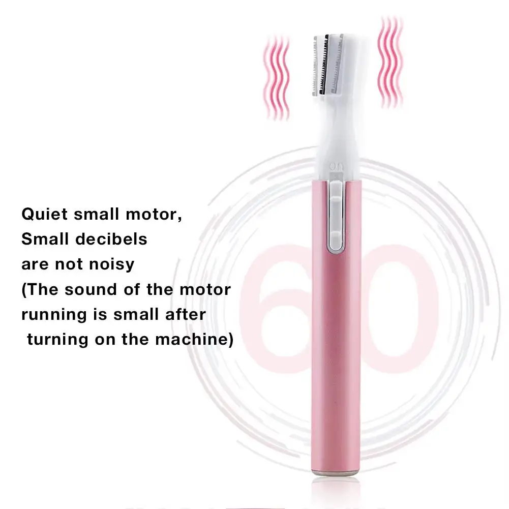 Rasoir de sourcils électrique rose Mini rasoir épilateur rasoir Facial épilateur visage et cou flou lèvres corps bras et jambes