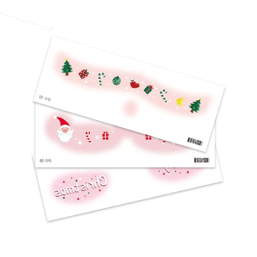 Christmas Beauty Face Stickers Waterproof Face Tattoo Eye Makeup Decal Temporary Tattoo Small Flowers Beauty Sticker