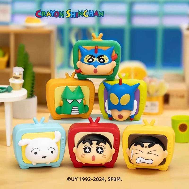 

Shinchain Crayon Stacking TV Figures Kawaii Mini Blind Box Toy Fridge Magnets Refrigerator Decor Table Ornaments Kids Gifts