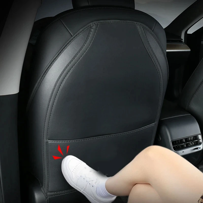 

For Tesla Model 3 model Y Seat Back Car Anti Kick Pad Protector Interior Child Anti Dirty Leather Styling Accessories Decoration