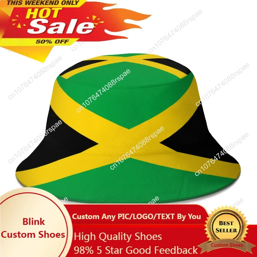 

Winter Jamaica Flag Bucket Hat For Boy Girl Customized Fisherman Hat Travel Sun Hat