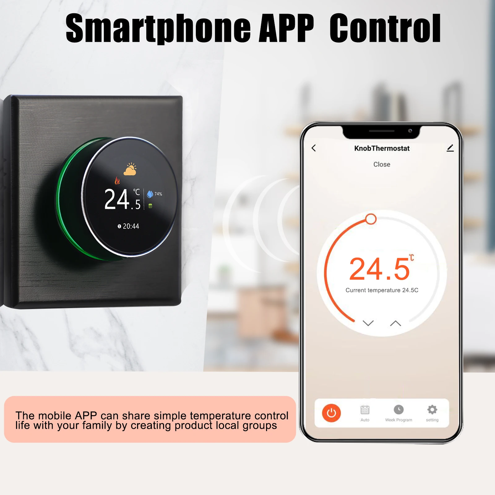 KKMOON WiFi Smart Thermostat Temperature Controller Weekly Programmable Button Control APP Voice Control with Alexa Google Home