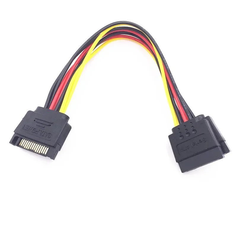 Cable de extensión de 20CM para disco duro SATA II, divisor de 15Pin SATA macho a 2 hembra, 15Pin, de alta calidad Y 1 a 2