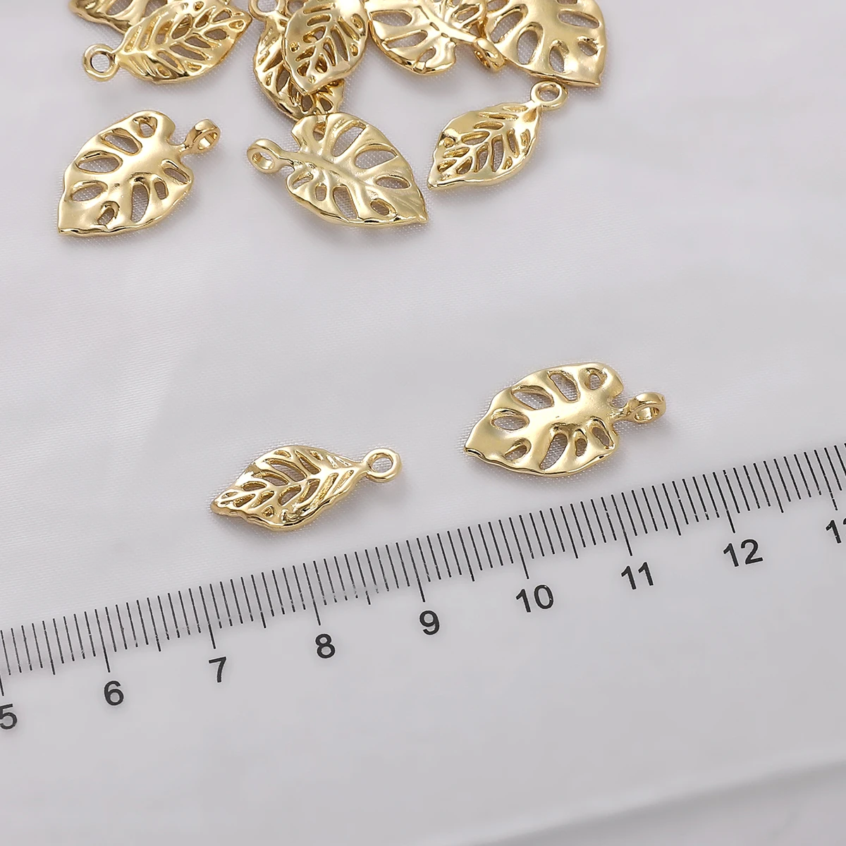 1pc 14K Gold Color Brass Leaf Leaves Charms Pendants High Quality DIY Jewelry Findings Accessories Wholesale