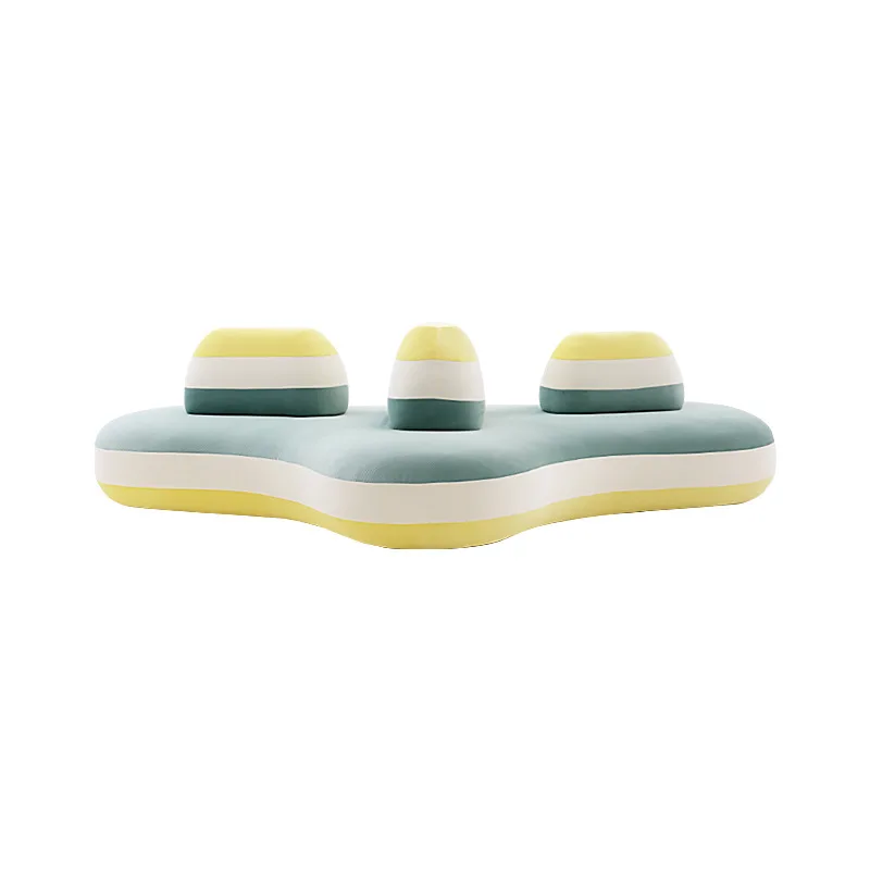 

Macaron fabric sofa light luxury high-end living room sofa modern simple curved sofa