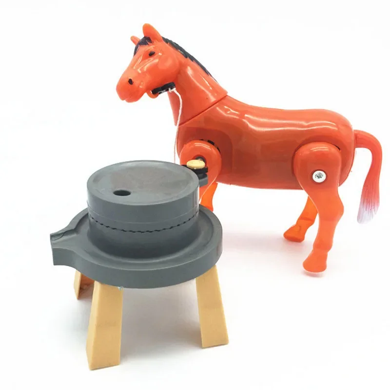 Hot Electronic Rotation Horse Toys The Pony Rotating Around Stone Mill  for Children Christmas Gift