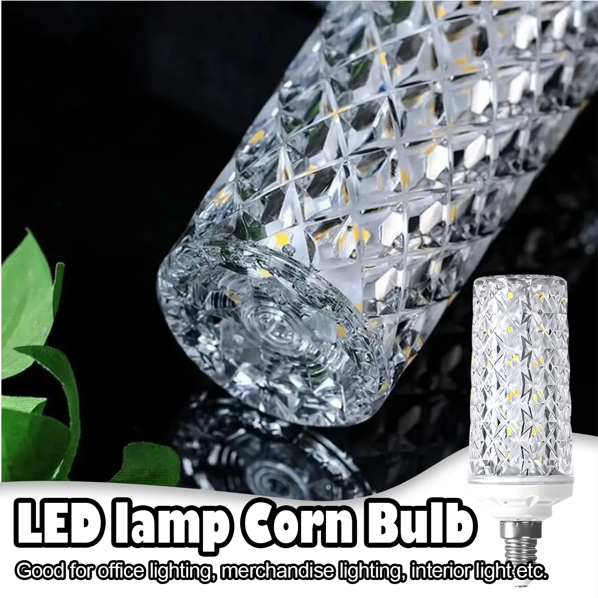 

E14 E27 Led Corn Bulb 24W 30W 40W 50W Lamp Chandelier Decorative Living Light SMD5730 Chip Small Warm Replace Halogen Home Room