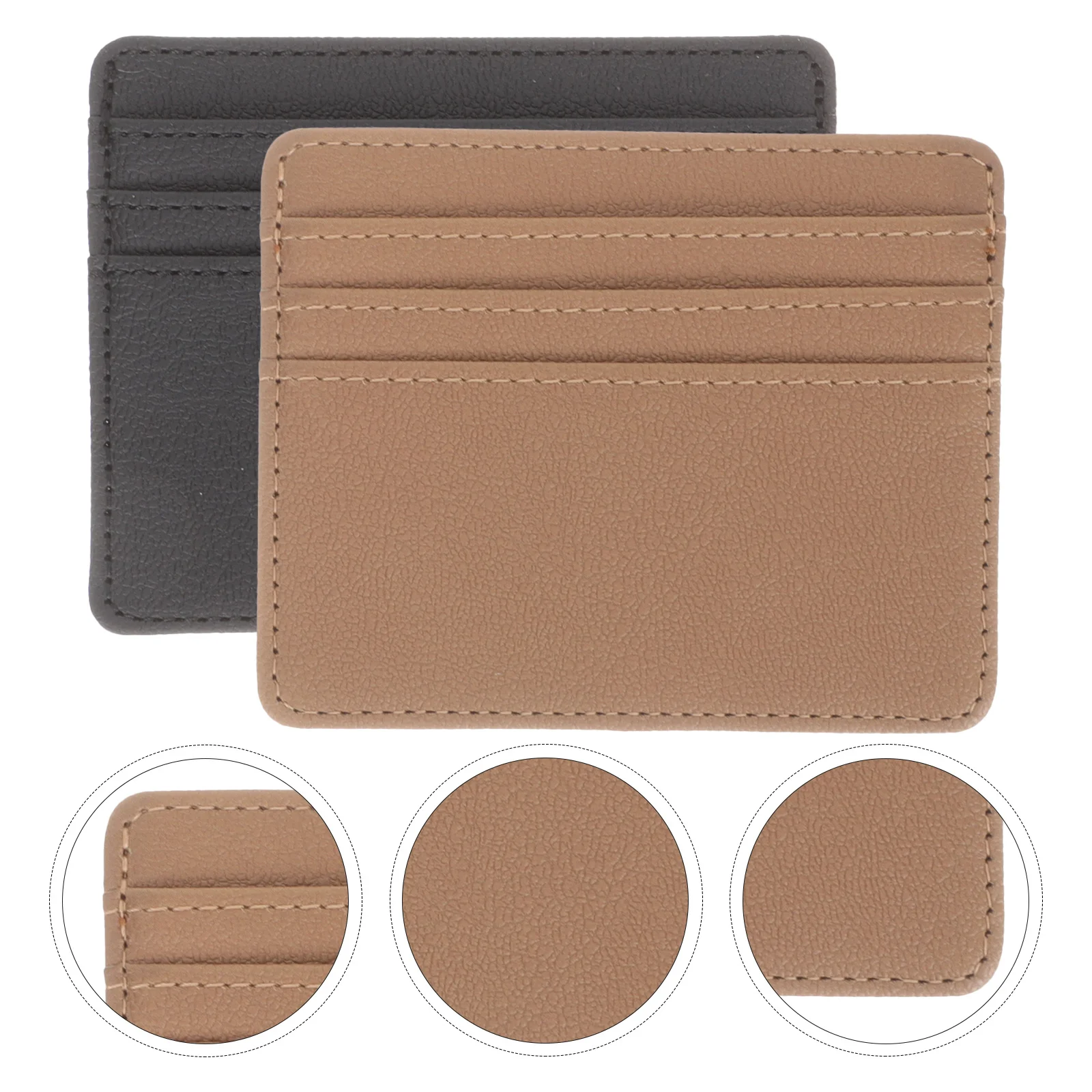 قطعتان من حامل بطاقات الائتمان المضاد لإزالة المغناطيسية من البولي يوريثان، غطاء أكمام البنك للطلاب والمعلمين، تخزين نحيف ومتين للسفر #4