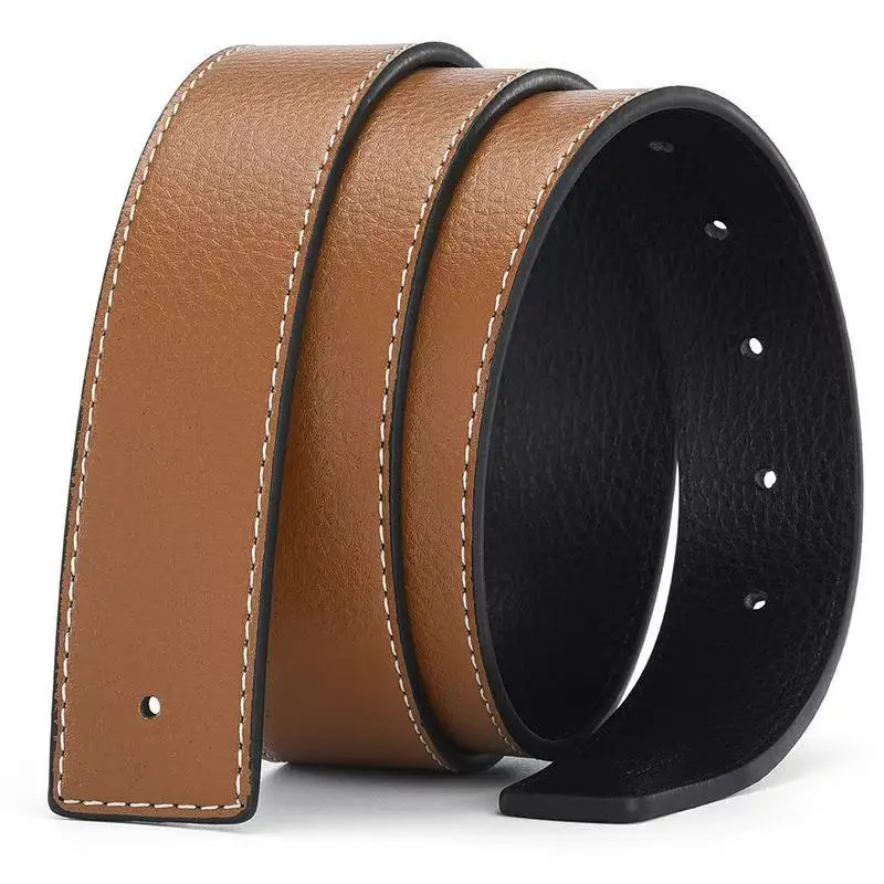 NEW Luxury Brand Belts Men High Quality Pin Buckle Male Strap Fashion Genuine Leather Waistband Without Buckle 3.8cm Ceinture image 2