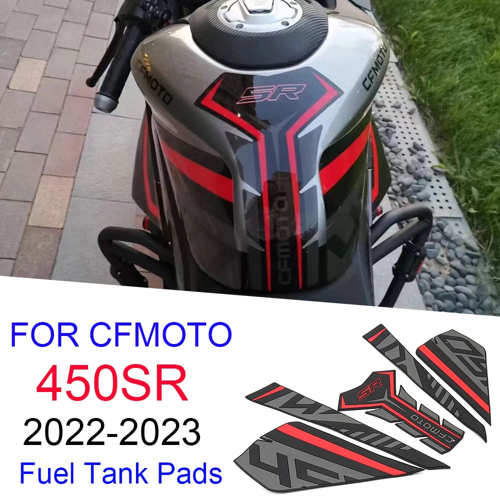 New Motorcycle Side Fuel Tank pad Tank Pads Protector Stickers Knee Grip Traction Pad For CFMOTO 450SR 450 SR 450sr 2022 2023