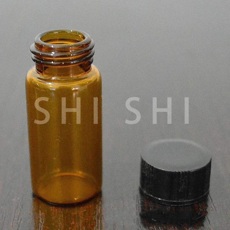 5/10 Pcs Clear Amber Glass Bottles Small Medicine Sample Vials Laboratory Powder Reagent Containers Screw Lids 2ml 3ml 5ml 10ml