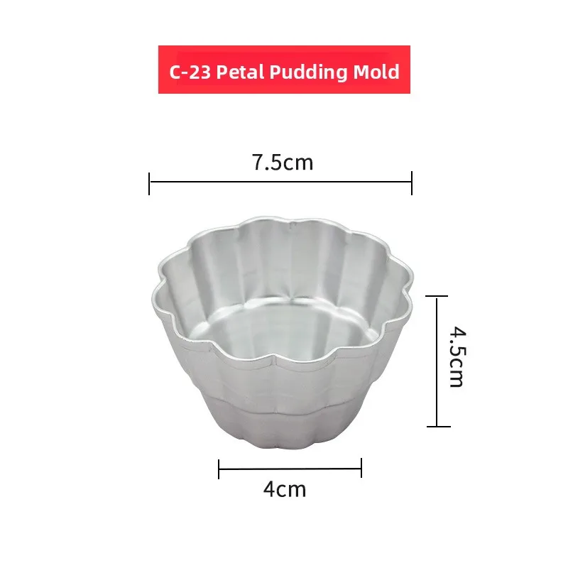 Molde Japonés Floral para Repostería, Resistente a Altas Temperaturas, Herramienta de Horneado para Tartas de Huevo y Pasteles, Herramienta de Aleación de Aluminio con Forma de Flor para Dim Sum