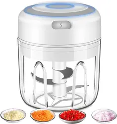 Chopper elétrico Mini alho Processador de alimentos portátil Chopper de vegetais Mincer de cebola Moedor de carne sem fio com carregamento USB