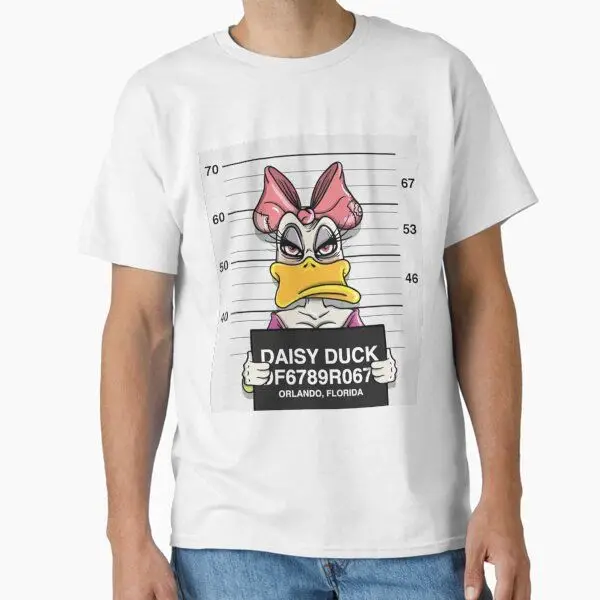 

Cute Donald Duck Print Pattern Loose Comfortable Casual Cotton T-shirt Short-sleeved Men and Women with The Same Style
