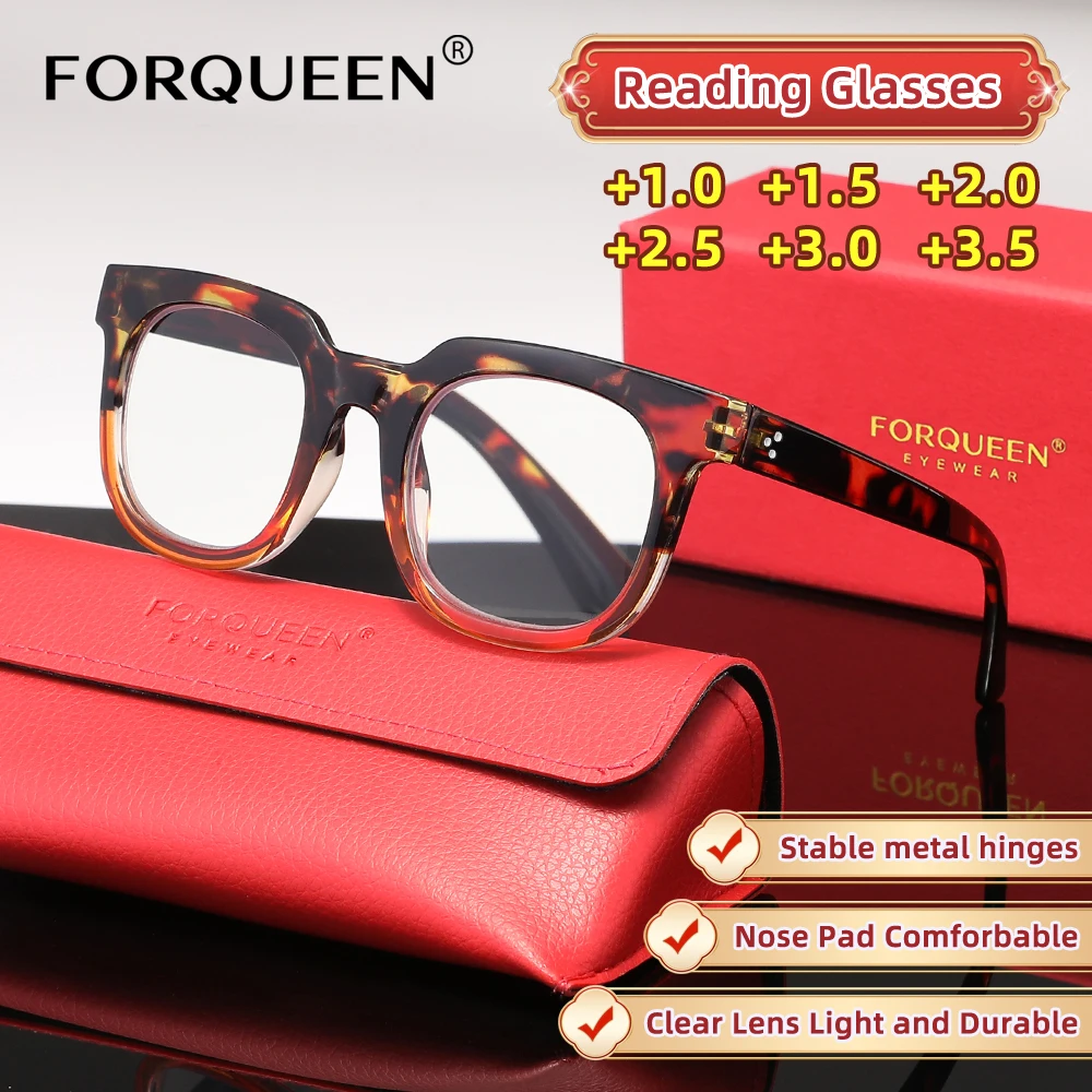 

FORQUEEN Reading Glasses Blue Light Blocking Presbyopia Eyeglasses Hyperopia Optical Eyewear +1.0+1.5+2.0+2.5+3.0+3.5