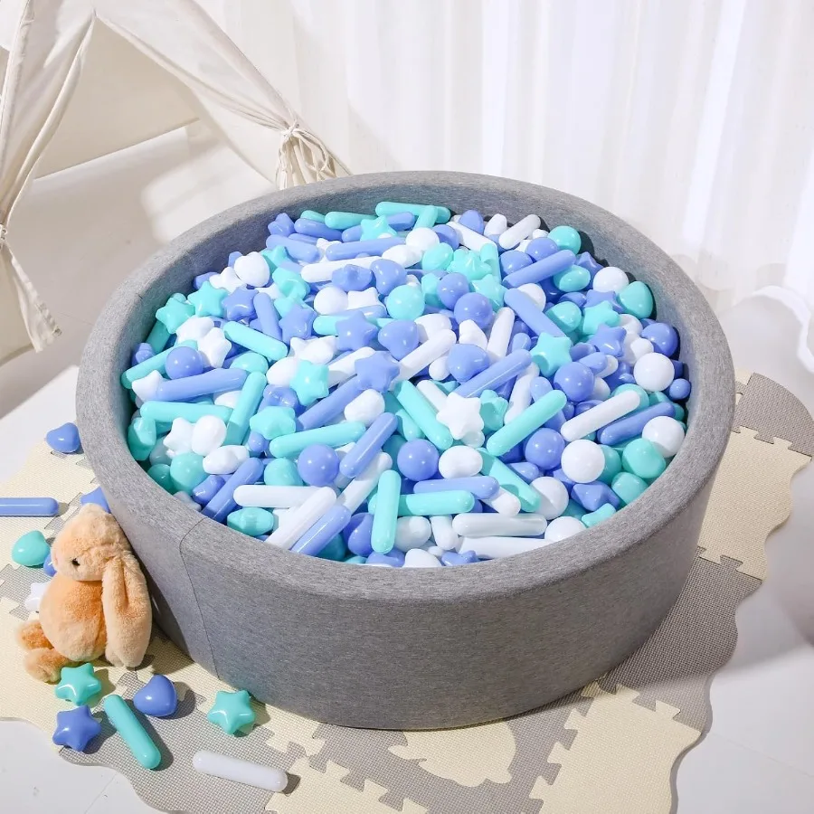 100PCS Palline da pozzo per bambini Macaron Ball Pit Balls Palline giocattolo in plastica a prova di schiacciamento per i più piccoli Palline da gioco Tenda da gioco per bambini