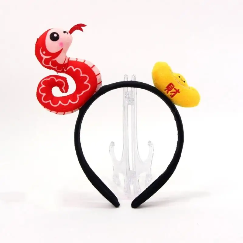 

Plush Hairbands New Year Photo Props Halloween Anime Headbands Party Headpiece Fun Headbands for New Year 2025