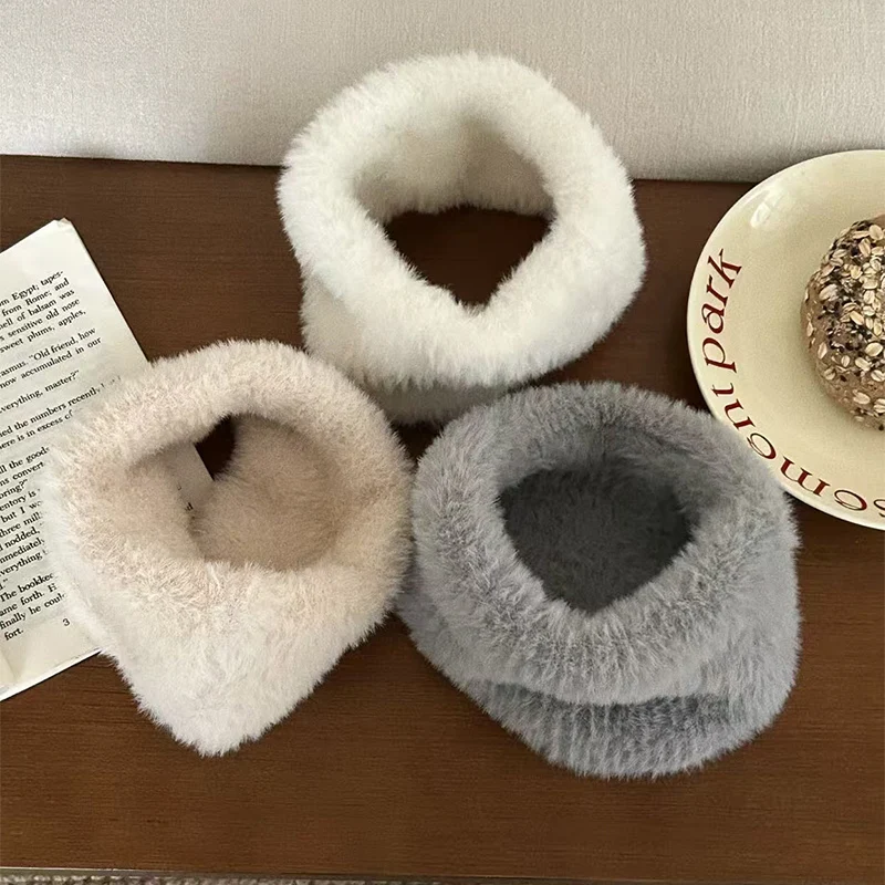 الشتاء بلون أفخم غطاء للأذنين الرجال والنساء الشتاء الدافئة وسميكة غطاء للأذنين ركوب في الهواء الطلق غطاء للأذنين الدافئة #6