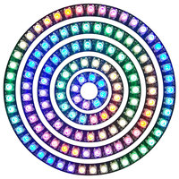 WS2812B LED Ring 8/16/24/35/45Leds WS2812 LED Pixel Individually Addressable RGB Light Ring SMD 5050 RGB IC Led Modules Light 5V