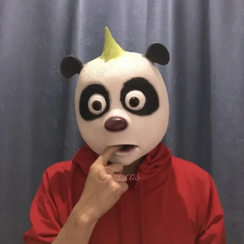 Funny Horse Mask Cosplay Cat Donkey Latex Full Face Animal Helmet Horror Head Cover Props Halloween Carnival Costume for Adult