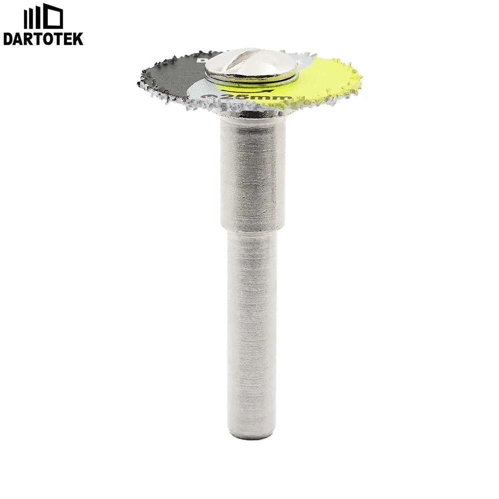 DARTOTEK 1Pc Carbide Mini Circular Saw Blade 22/25/32/35/45/50mm Woodworking Cutting Disc With Round Handle Cutting Wood Plastic