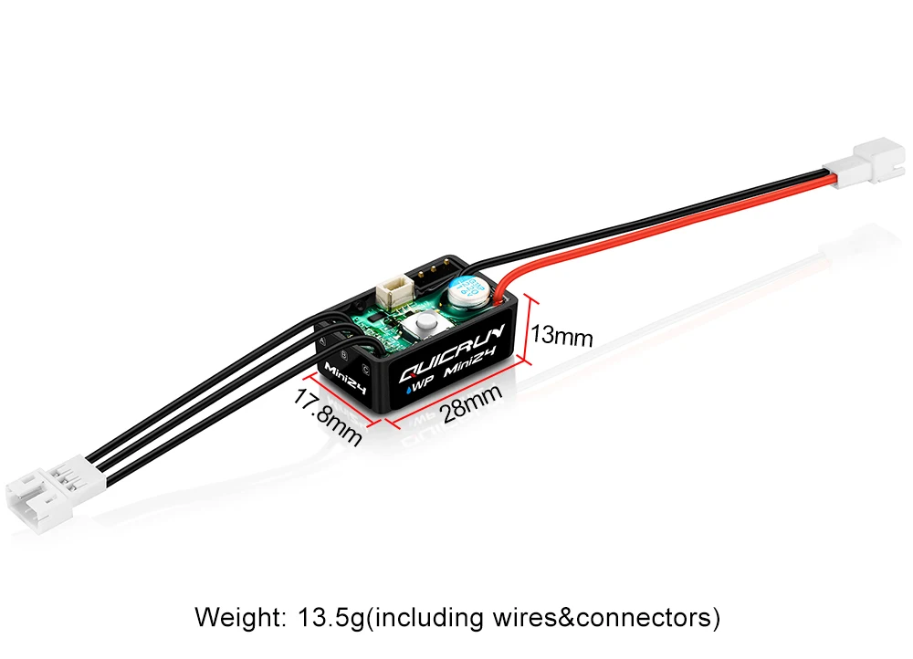 HOBBYWING QUICRUN WP-MINI24 25A ESC Outer 1621SL 3500KV Motor Brushless Sensorless Combo Per for 1/24 RC Model Car Crawler view 6
