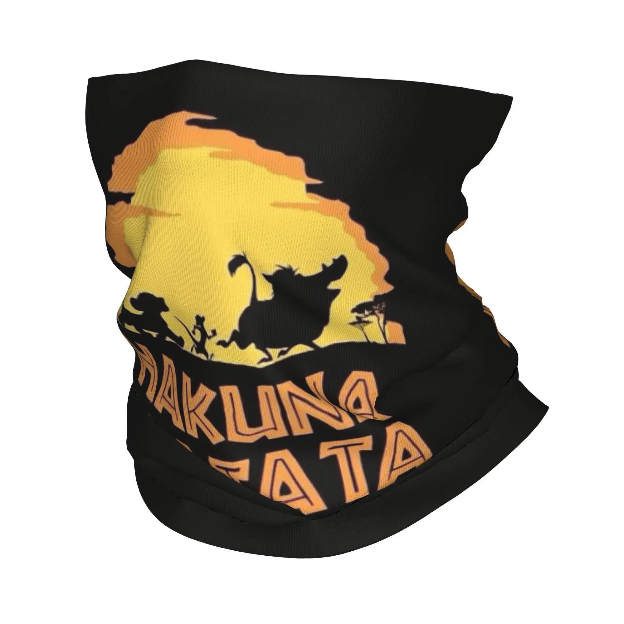 Custom The Lion King Hakuna Matata Winter Headband Neck Warmer Men Women Ski Cycling Tube Scarf  Face Bandana Gaiter