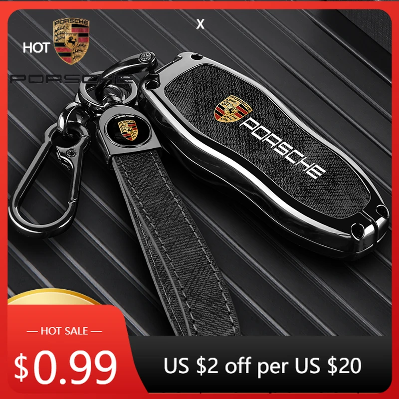 

Car Sticker For Porsche Cayman Cayenne 911 Macan Zinc Alloy Car Key Case Cover Shell For Porsche Panamera Spyder Carrera Macan