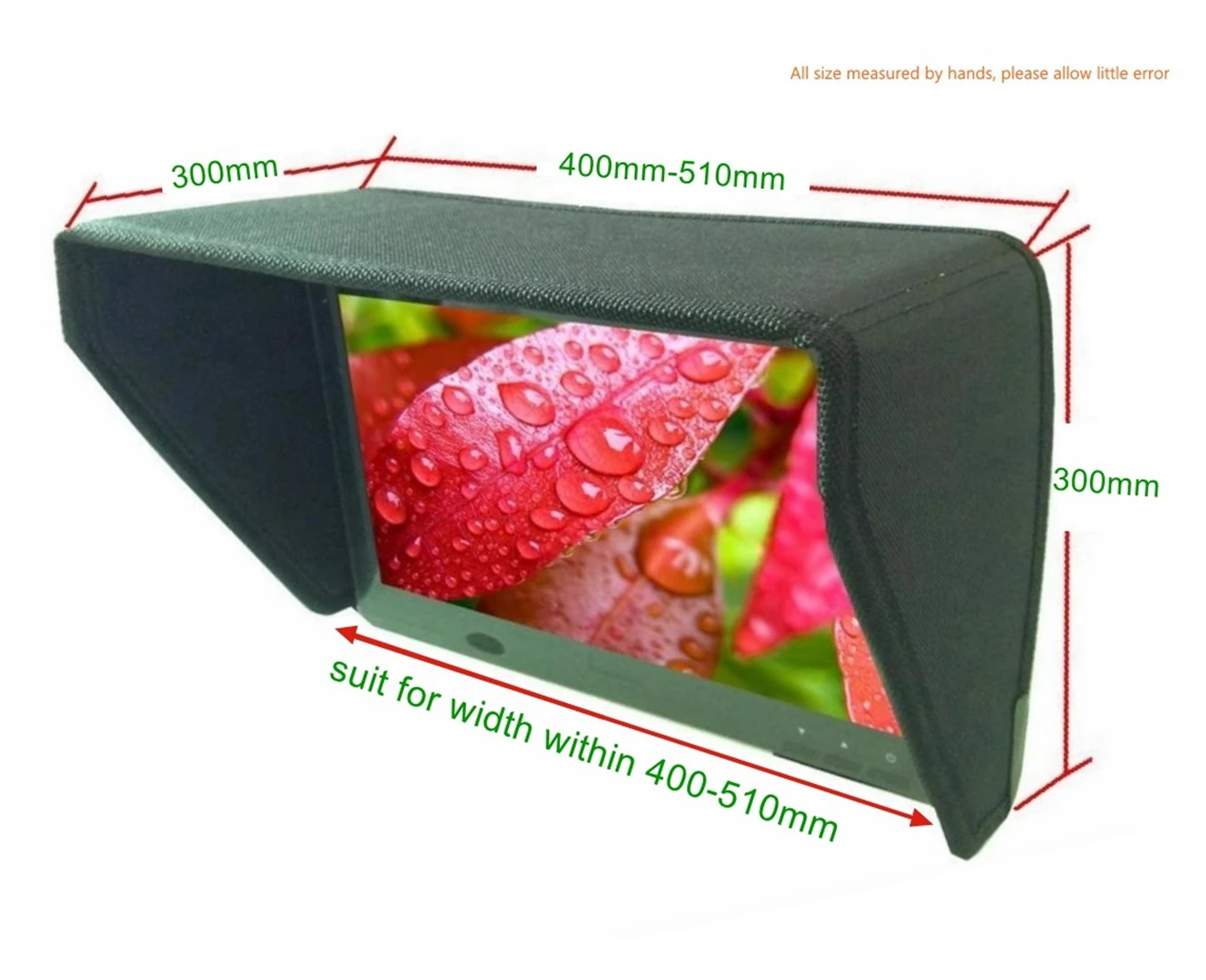 18inch LCD Screen Monitor TV Sunshade Hood Protective Aerial UAV Photography Display Dust Cover Light Shade Shield Cap