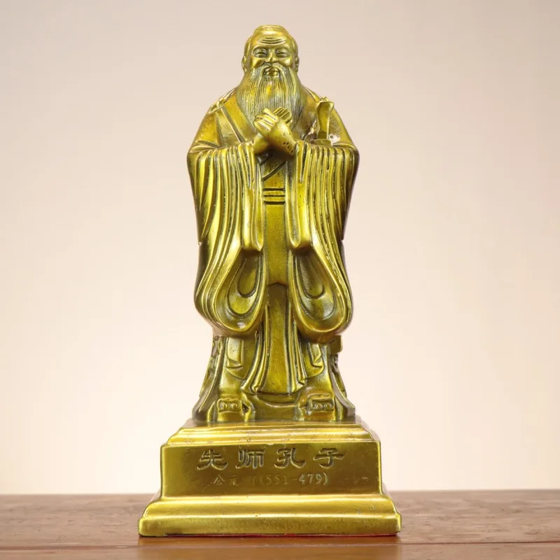 Statue, Confucius Figurine, Bronze Ornament For Home And Study Room Decoration, Gift