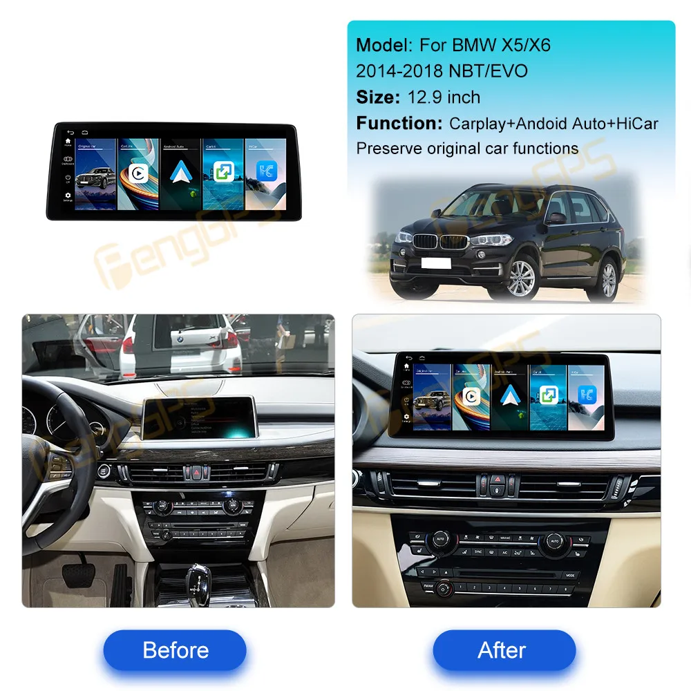 Linux SYSTEM For BMW X5 F15 X6 F16 2014-2018 EVO/NBT BMW G05 Car Radio CarPlay Touch Screen Multimedia Player Head Unit DSP BT