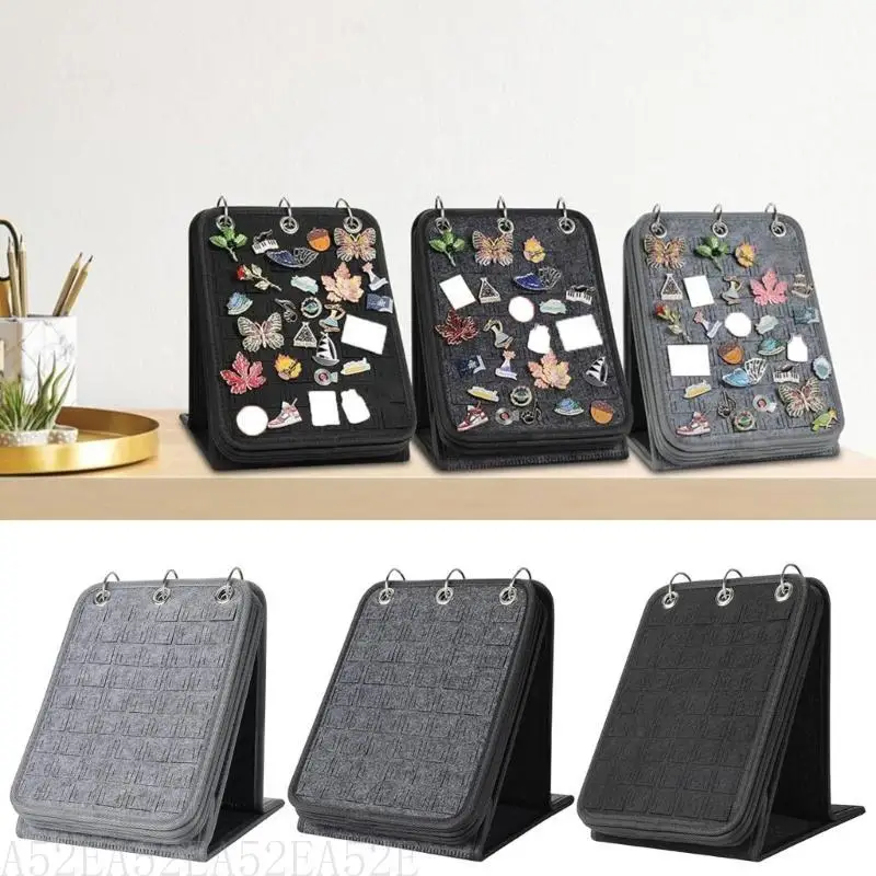 

A52E Badge Pin Storage Stand Soft Felt Portable Pin Display Holder Shoe Flower Storage Rack for Exhibitions and Collectors