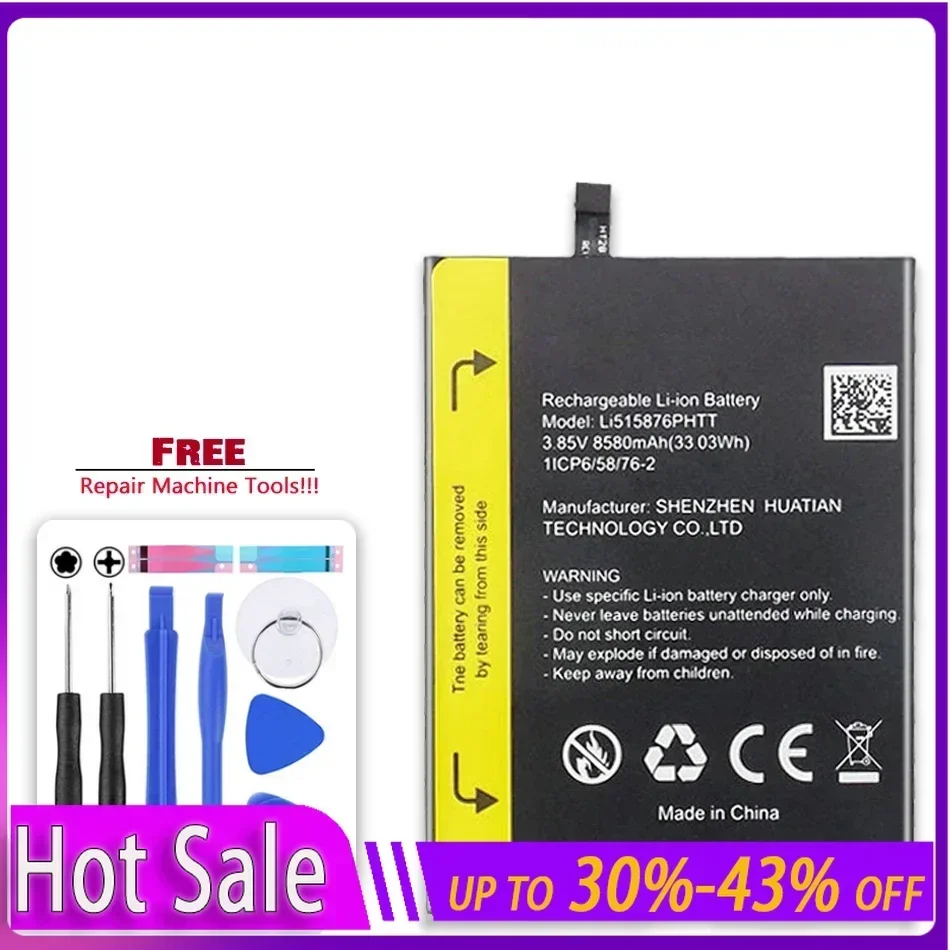 Mobile Phone Batteries   Li515876PHTT (bv6600)  8580mAh For Blackview BV6600 Helio A25 Cellphones Portable Battery