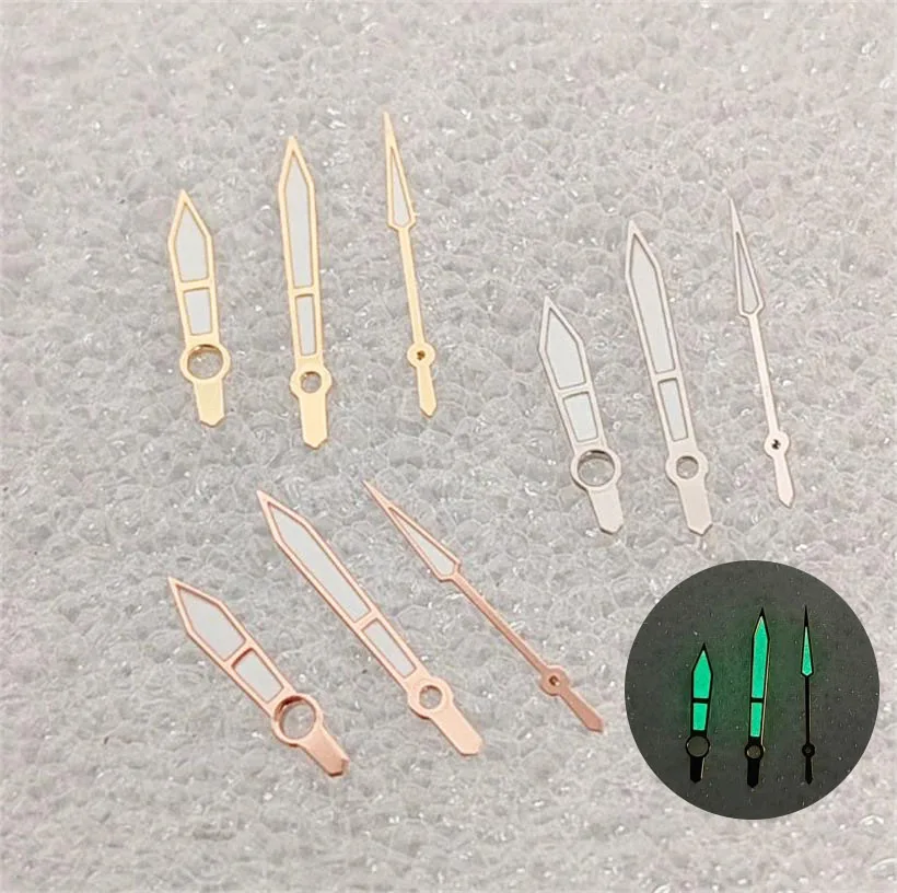 

Стрелки часов подходят для NH35 NH36 4R35 4R36, механизм, час, минутная секундная серебристая, три иглы, указатель, аксессуары для часов