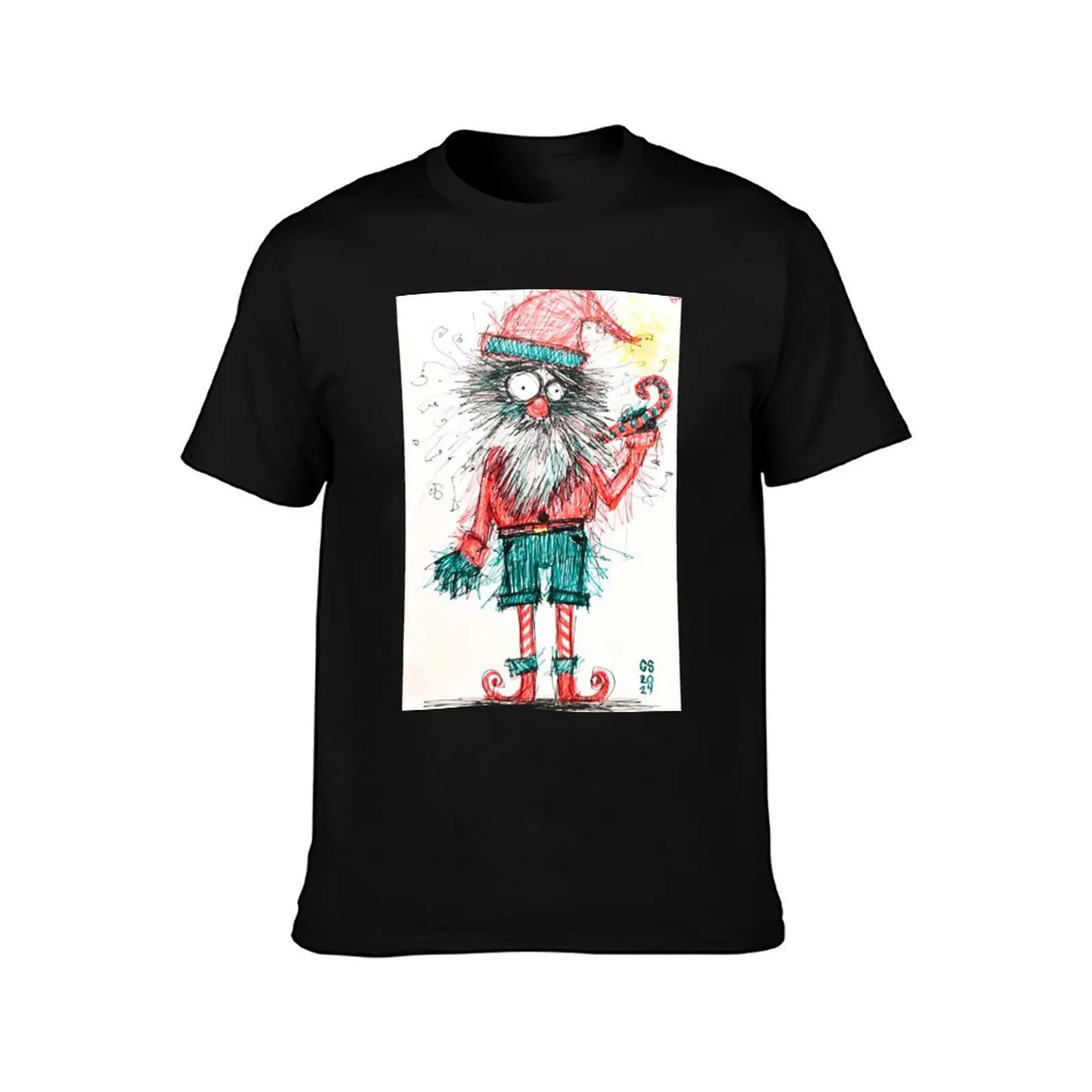 Stressed Santa T-Shirt blanks sports fans mens workout shirts