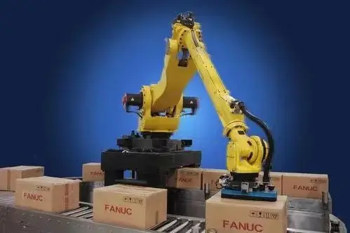 Obrázek 6: Materiál manipulaci robotické ruka s nestandartní konec záchytnou anebo vacuum sání pro logistika