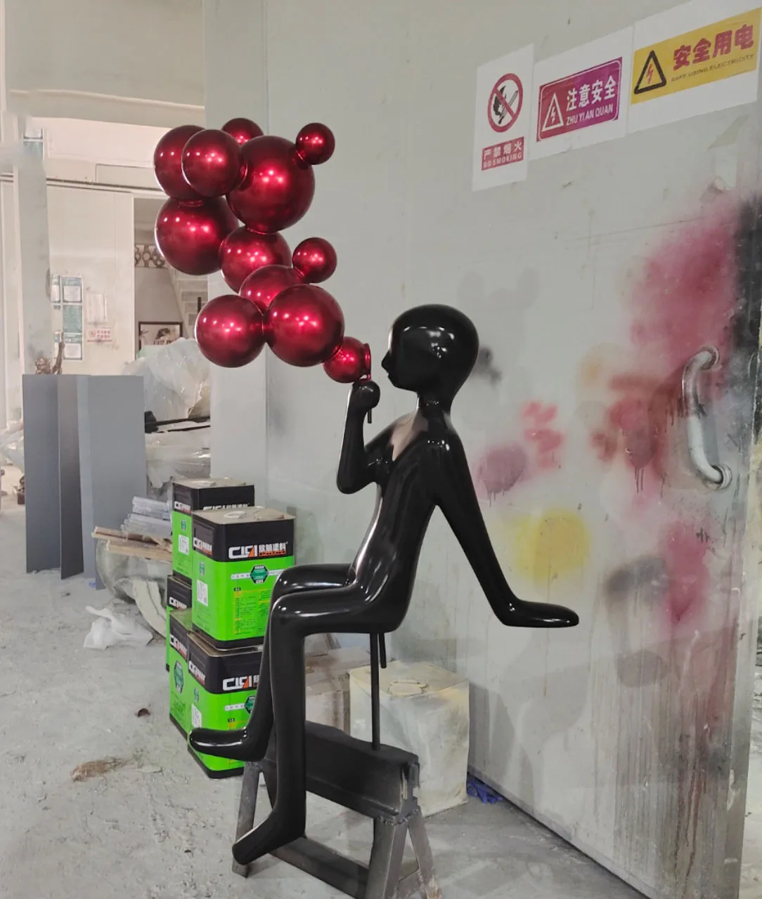 &*Factory Price Outdoor Flying Balloons Girl Fiberglass Sculpture Flying Balloons Flying Balloons Girl