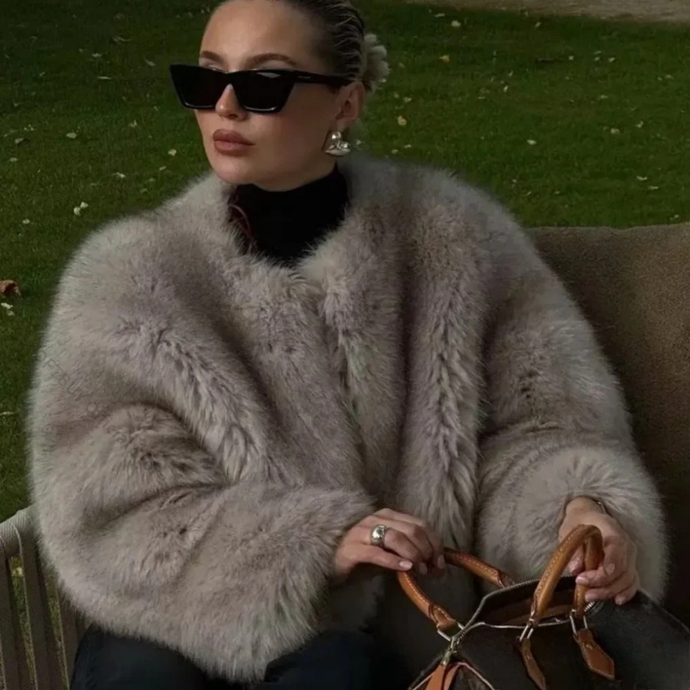 

OFTBUY Faux Fur Coat Women's Clothing Artificial Fur Coat for Women Outer New Coats and Winter Jackets for Women Women's Tops