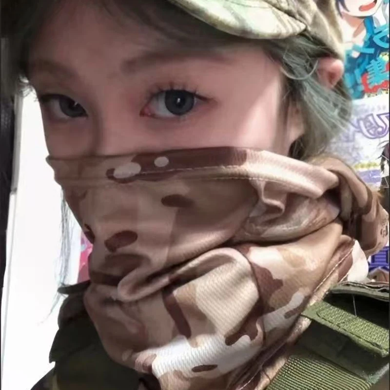 Outdoor Cycling Close-fitting Helmet Tactical Windproof Balaclava Bicycle Riding Full Cover Hiking Head Warm Shield Ski Scarf