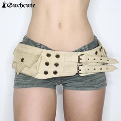 SUCHToxic-Ceinture noire pour femme, Techwear, Streetwear, Pack de taille, Accessoires de style Y2K, Fanny Pack, Eyelet Female, New EnvironPurse Wallet