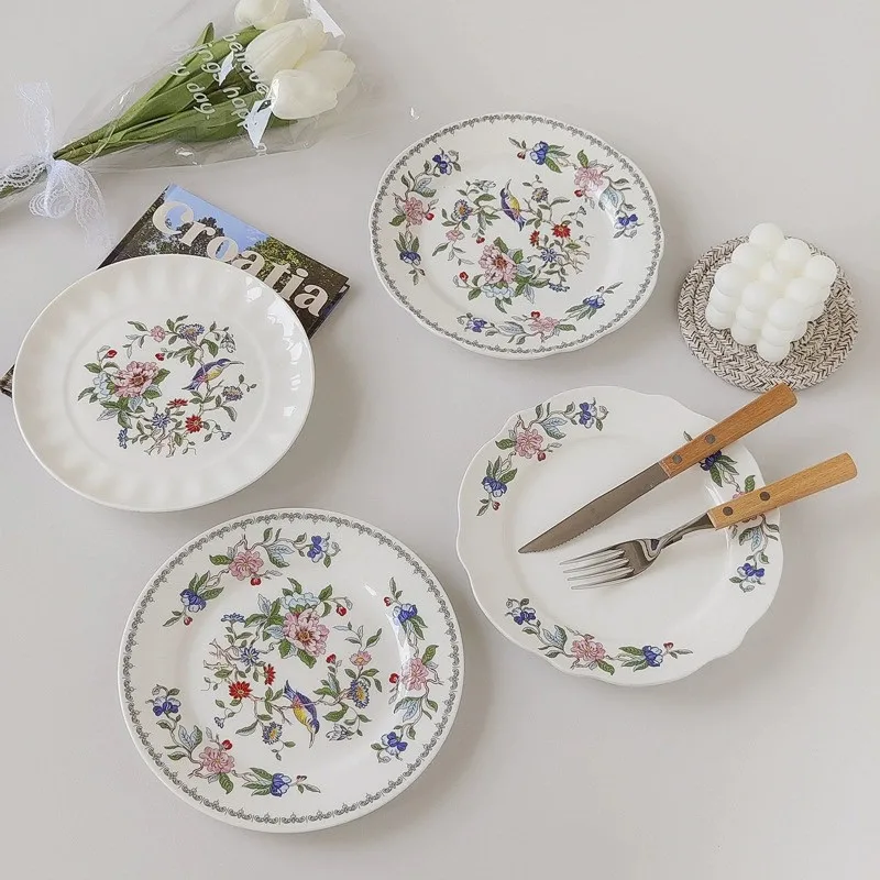 

Rustic Ceramic Tableware, Dish Soup Plate, Salad ,Dessert, Dessert Plate, Fast Food Tray, Tableware Set
