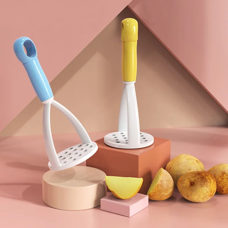 Prensa Manual de puré de patatas en 5 colores, herramienta de cocina para alimentos para bebés, prensa para triturar patatas, herramienta mágica, Gadgets gruesos y duraderos
