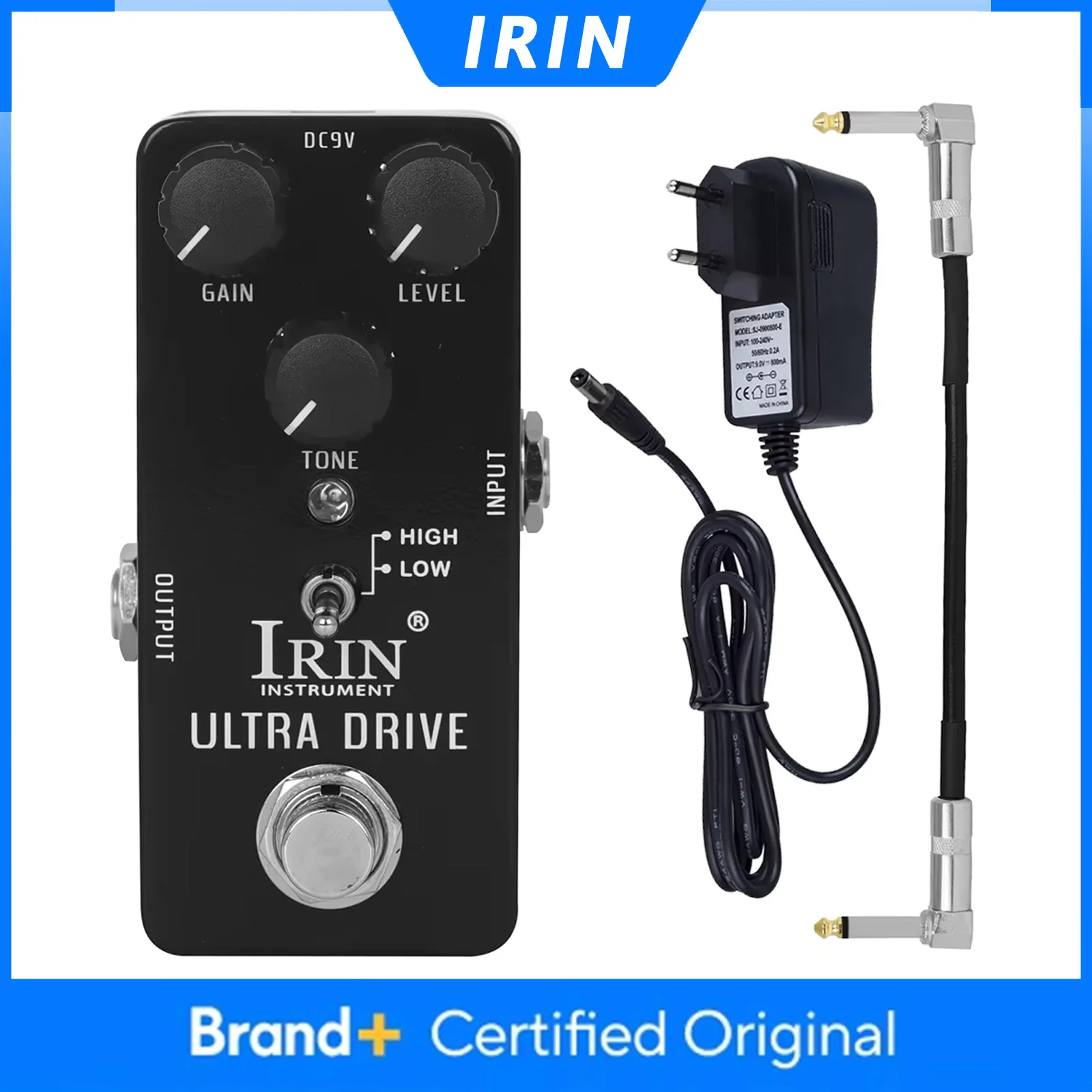 

Гитарная педаль IRIN RS-02 Ultra Drive, эффект-педаль True Bypass, одиночная гитарная педаль эффектов, аксессуары и запчасти для электрогитар