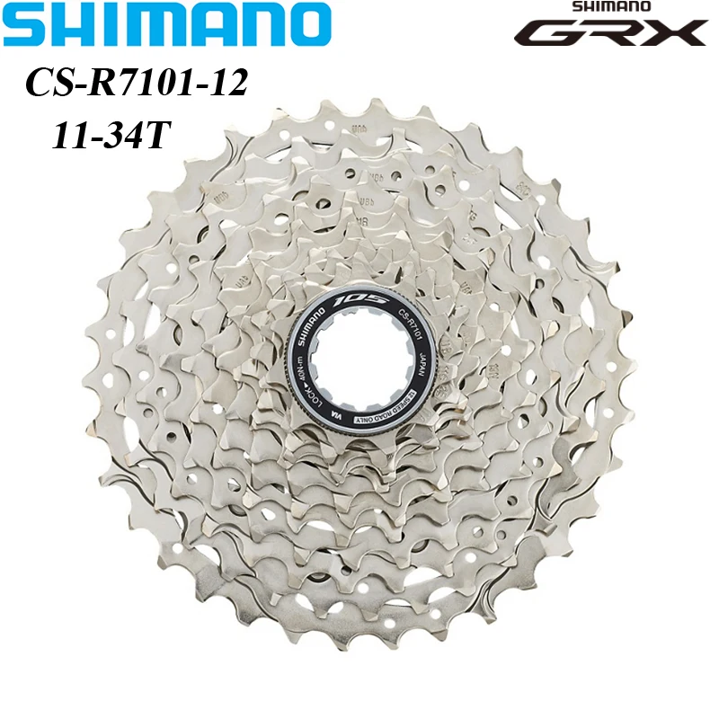 SHIMANO 105 12 سرعة كاسيت الطريق ضرس CS-R7101-12 11-34T كاسيت HG 12 سرعة لدراجة الطريق قطع غيار الدراجات الأصلية
