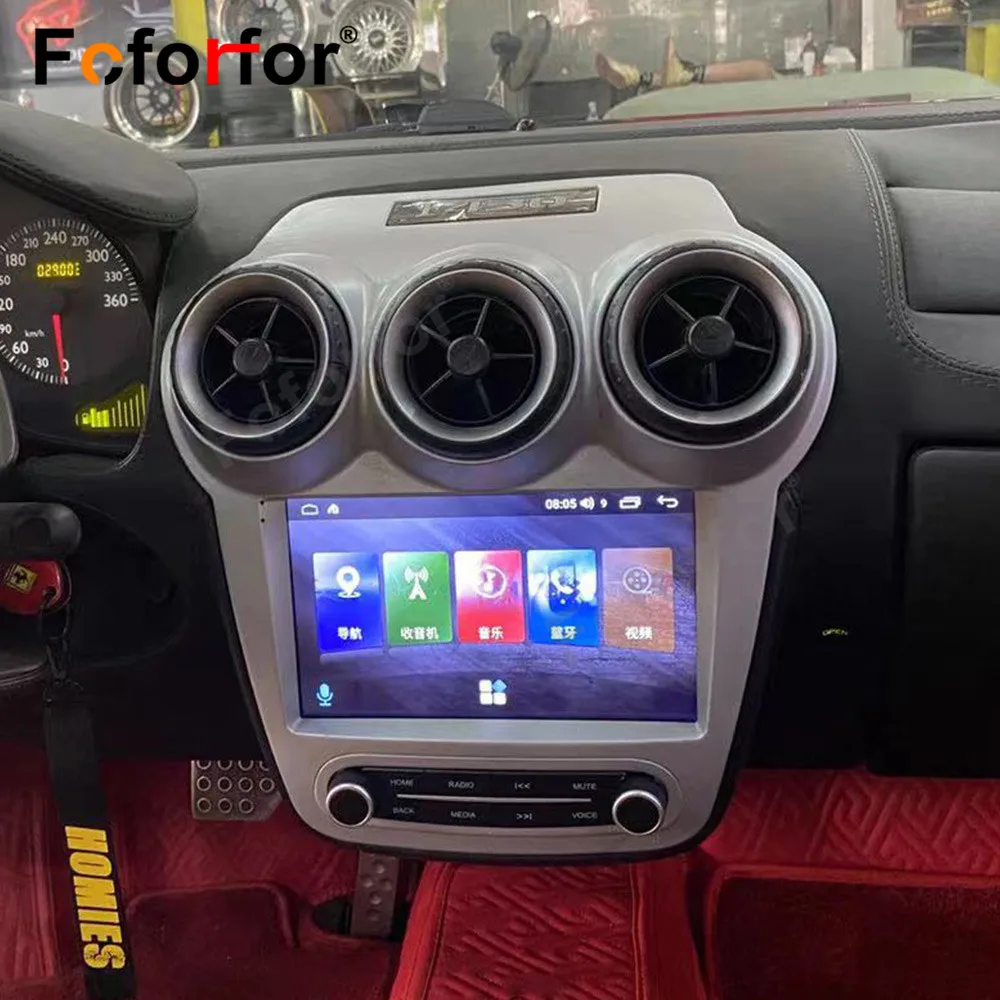 Carbon Fibre Android13 256G For Ferrari F430 2005-2009 Car GPS Navigation Auto Stereo Multimedia Radio Player Headunit Carplay