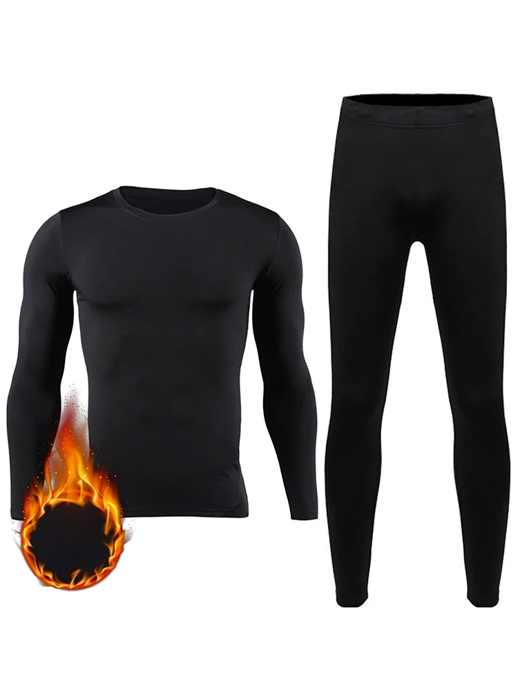 

Мужской термокомплект для активного отдыха: теплые облегающие брюки и лонгслив с начесом для катания на коньках, распродажа